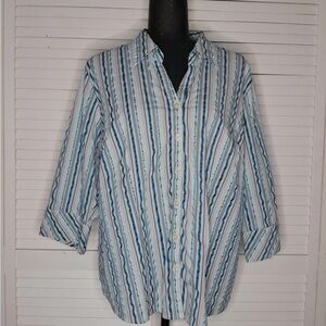 Striped Button-Up Shirt
